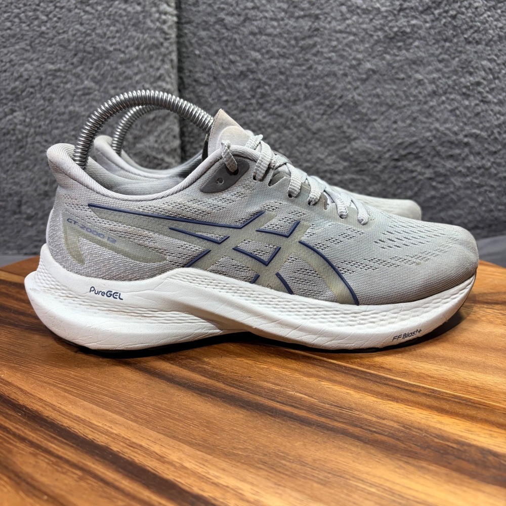 ASICS GT-2000 12 Womens 7.5 Grey Blue Running Shoes 1012B506 PureGEL FF Blast+